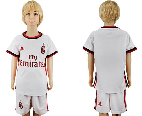 AC Milan Blank Away Kid Soccer Club Jersey